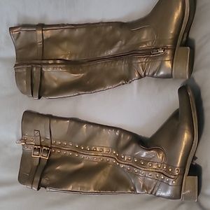 Black knee high boots